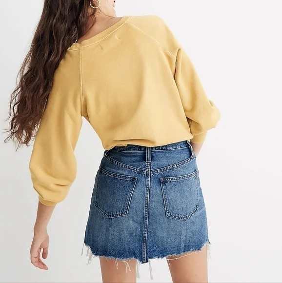 Madewell A line Denim  skirt size 26 - Picture 4 of 14